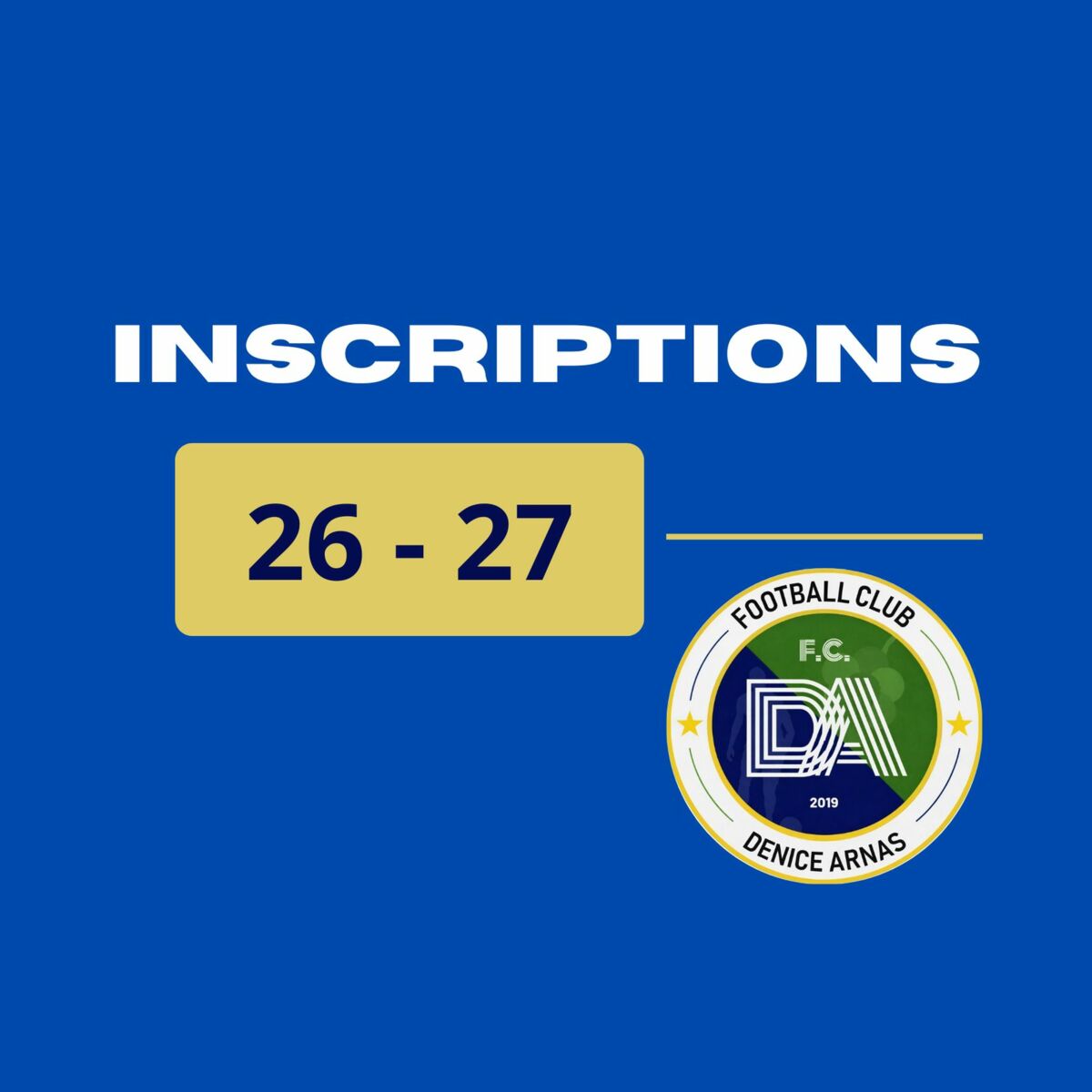 INSCRIPTIONS SAISON 2026-2027 ✍️